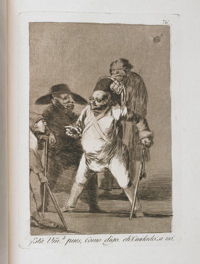 Plate from Los Caprichos, 1797-1798 by Francisco de Goya